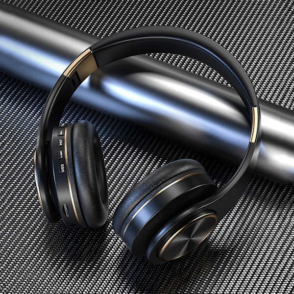 Bluetooth-langattomat stereokuulokkeet korvan päälle, älykäs melunvaimennus, 60 tunnin työaika, subwoofer, taittuva (A)