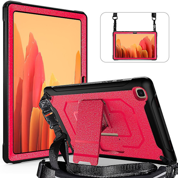 Shiny Surface Etui til Samsung Tab A7 10,4 Tommer Med Aftagelig Skulderrem, Justerbart Stativ, Opbevaringspose, Fuld Beskyttelse
