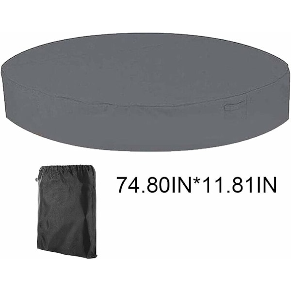 Rund poolskydd pool solskydd 100 UV-resistent spa-skyddsöverdrag 190T för utomhus spa badkar 190 30cm - MODOU