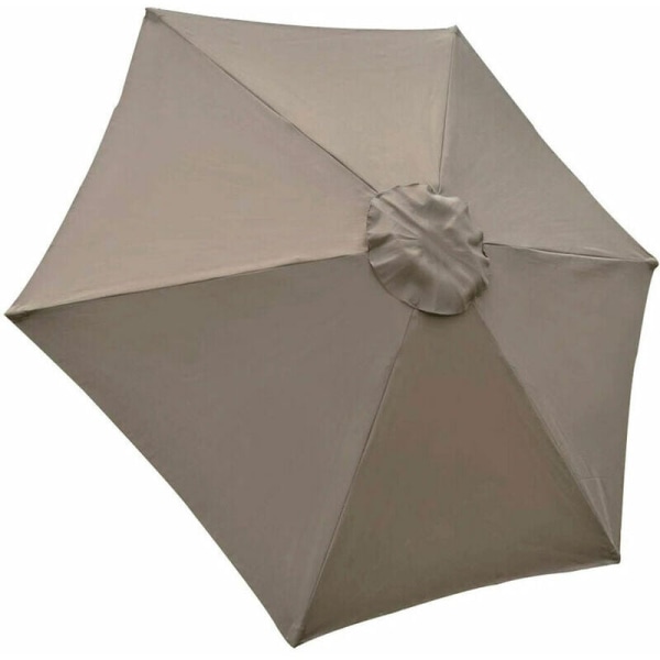 Cover för parasoll 6 Revben 2M Vattentätt UV-skydd Ersättningstyg Khaki