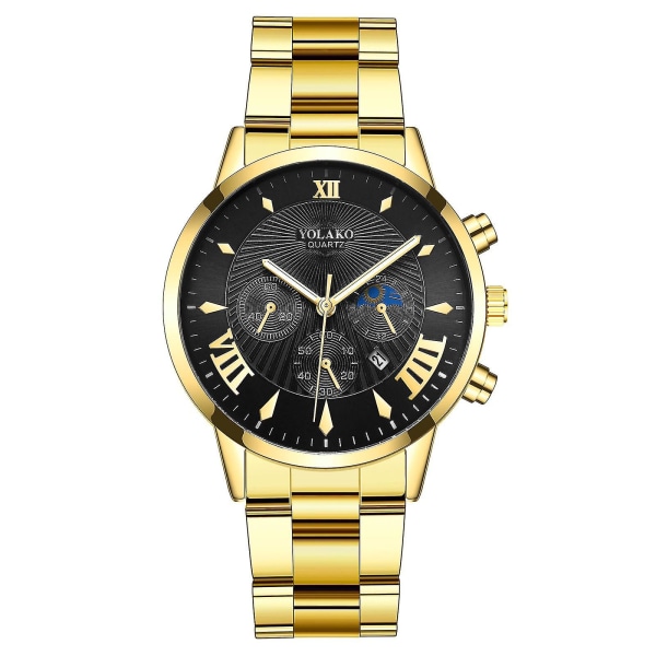 Yolako Herr Casual Fashion Quartz Rostfritt stål Armband Watch Analog Watch