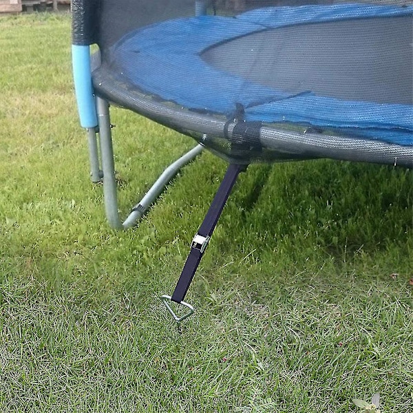 Tungt trampolinankarsats markankare vindpinnar med rep Universal trampolinbindningar stålpålar ankarsats för trampoliner