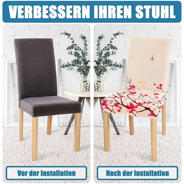 Stolskydd Stretch Stolskydd Modern Elastisk Stolskydd Dekoration Stolskydd för Universell Passform (Persikoblomma)