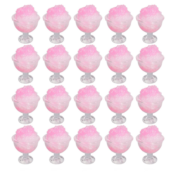 20 stk. 1:12 dukkehus smoothie DIY sjov simuleret miniature smoothie dukkehus dekoration tilbehør pink