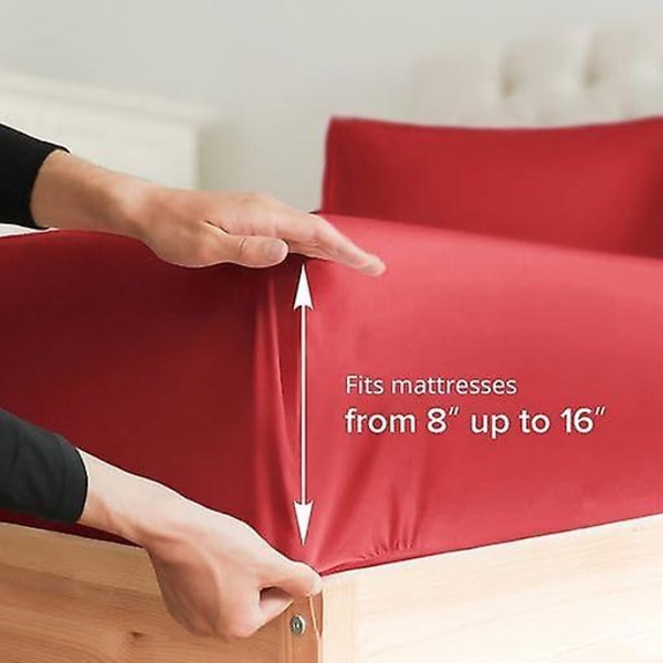 Twin Xl lakanset - Andningsbara och kylande lakan - Sängkläder för högskolehem - Hotell lyxiga lakan - Extra mjuka lakan för barn och tonåringar - Djup P