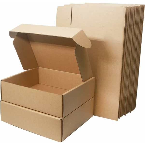 15 st korrugerade fraktlådor 250x200x70mm Små paketlådor Förpackning Postlådor för företagsfrakt Förvaring eller present Longziming