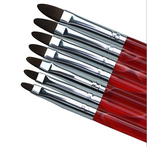 Manikyyrikynä Sea Wave Red Rod 7 kpl:n sarja pyöreä valoterapia kynä