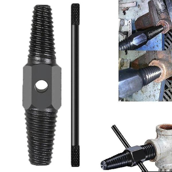 Starlight-valve Screw Extractor Double Head Screw Extractor, Bolt Extractor Screw Tube, Used For Removing Broken Threads In Lines 1/2 And 3/4 Double H