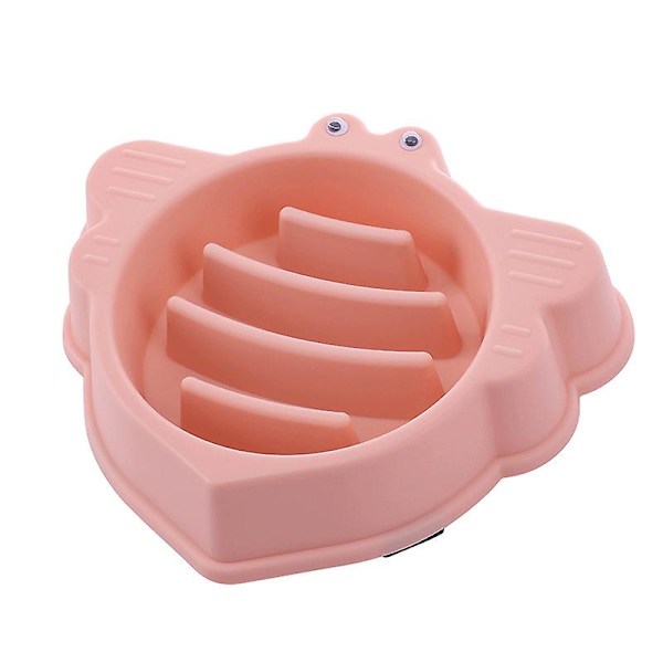 Langsom Foder Hunde Skål til Kæledyr, Forebyggelse af Kvælning, Sundt Design（pink）