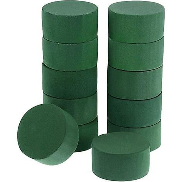 Diy Flower Arrangement Kit Green Round Wet Floral Foam, Wedding Aisle Flowers, Party Decoration (flower Foam, 12pcs)