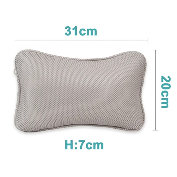 Badkudde benform 3D mesh badkarskudde Vit