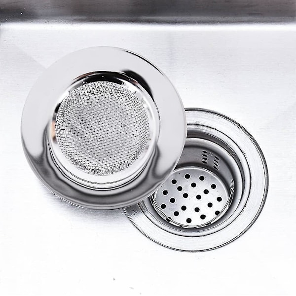 2 st 7,3 x 4 cm badrum dusch hår avloppsplugg renare tvättställ metall hår fälla fånga hål bad
