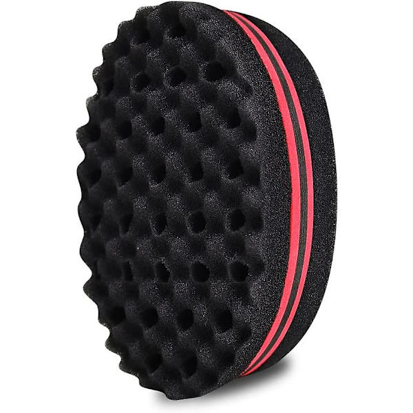 2 st dubbelsidig två i ett twist magisk hårsvamp afro fläta stil dreadlock spolar våg hår lock svamp borste