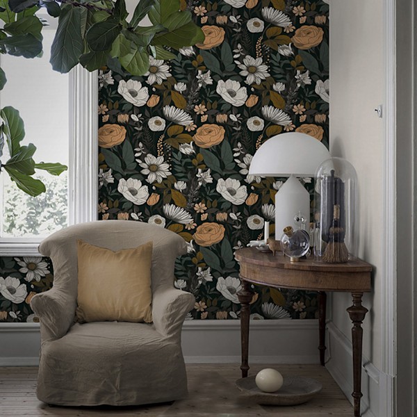 Självhäftande tapet i europeisk stil 45X300cm vardagsrum sovrum bakgrund väggdekaler | Skala och fäst DIY-dekoration QT35