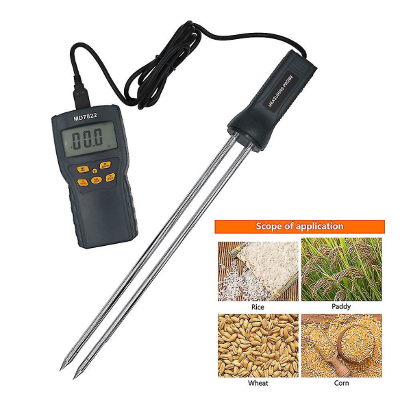 Grain Moisture Meter Fit For Black Pepper Cashew Nut Wheat Corn Coffee Beans Cacao Beans Meter Damp Detector Lcd Display