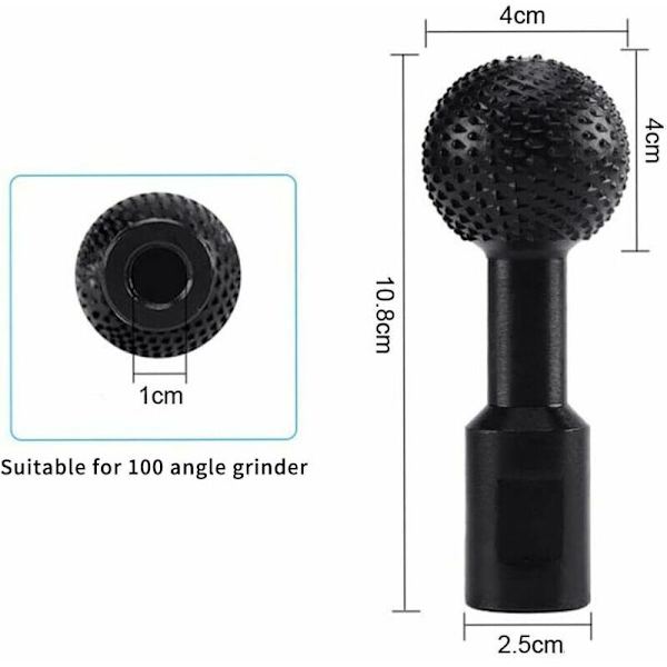 Försänkningsfräs Rotationsavgradning Träskärning Polerhuvud för Vinkelslip (Diameter 10mm) 1st