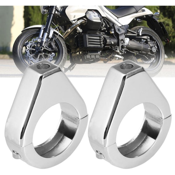 Motorcykel i aluminiumlegering modifierad blinkersfäste 41mm gaffelklämmor silver