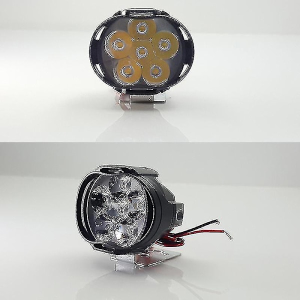2 st externa LED-strålkastare för motorcykel, bil, extra strålkastare, dimljus, universal