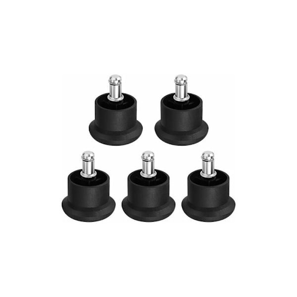LMLY 5-pack filtglider, stolsglider, hjul, ersättningsmöbler för kontor och hem (svart)