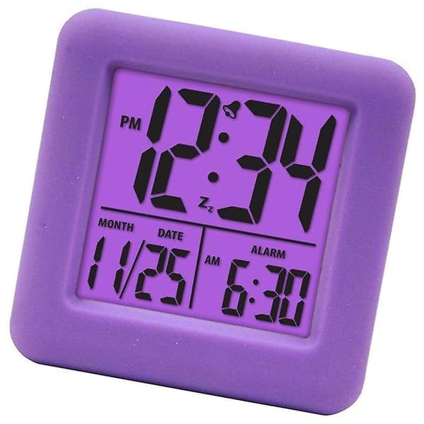 Digitaalinen herätyskello (violetti)