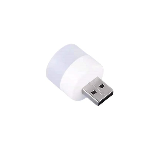 Mini USB-lys for bil Mini LED-pære plug-in nattlys (30 stk, hvit)