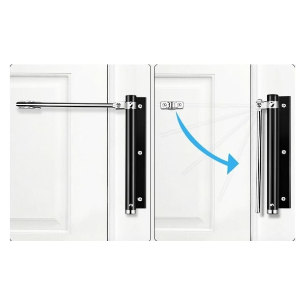 Automatisk dörrstängare Dörrstängare Automatisk dörrstängning för hushållet Enkel artefakt Automatisk fjäderdörrstängare (svart)