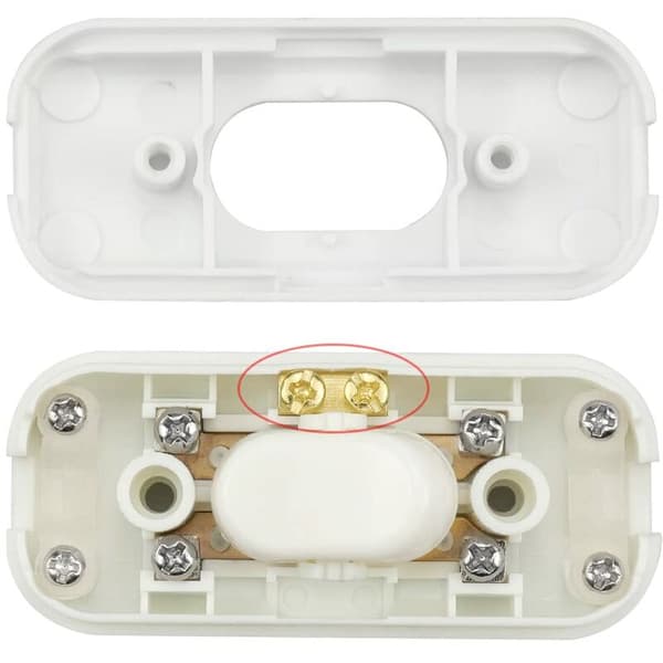 2 st Bi-Polar Inter rocker switch 6A 250V vippströmbrytare dimmer/lamp switch, vit? - MODOU