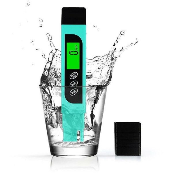 Exakt och pålitlig digital TDS-mätare HoneForest TDS Ec & Temp-mätare 3 i 1 0-9990ppm Ideal Water Tester PPM-mätare (grön)