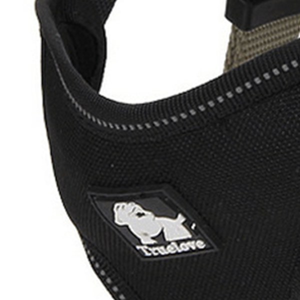 Heijastava nauha lemmikkieläinten valjaat kissoille ja koirille - Mukava ja korroosionkestävä (Musta/Khaki, S - 26KG)