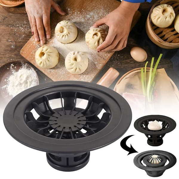 Dumpling og dampet bolleformsett - Perfekt for baking og matlaging（Svart）