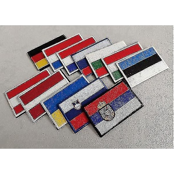 4 Ukraine Flag Patches Ukraine Broderi Patch, Ukrainsk Velcro Patch, Taktisk Morale Patch, Til Broderi Klud Patch Badge Hook