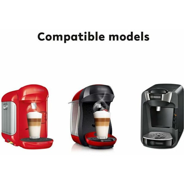BF Kaffeepads Wiederverwendbarer Kaffeefilter Nachfüllbarer Kaffeepad aus Kunststoff mit Löffel für Bosch Tassimo Kaffeemaschine 180ml