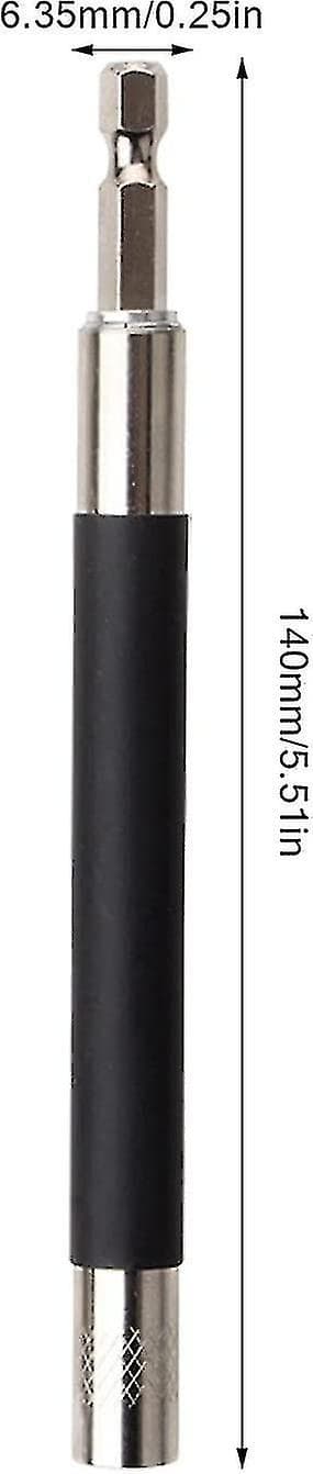 Hex Socket Drill Screw - 140mm Stål Magnetisk Slagdrivbits, Magnetisk Slagdrivbitshållare Adapter För Generiska Verktyg