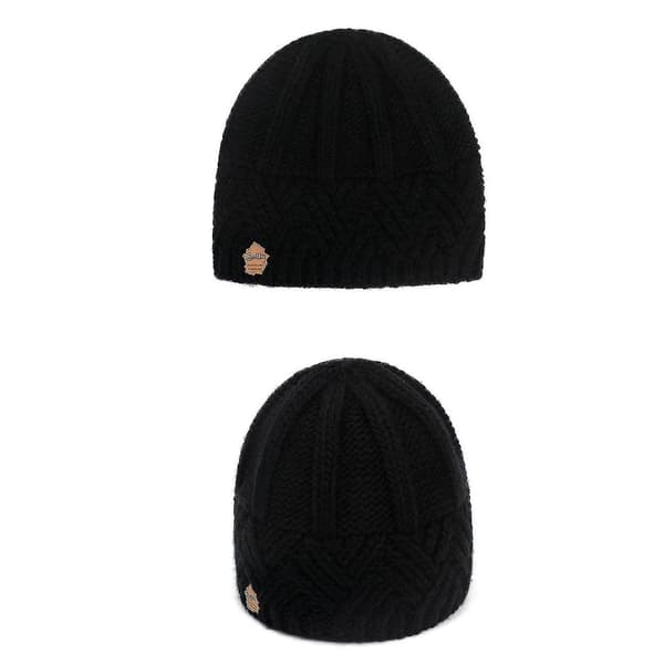 Kvinde Mode Hold Varme Vinter Huer Strikket Uld Hemming Hat