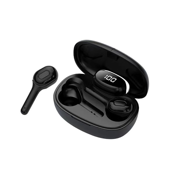 T9S Trådlöst Bluetooth-headset HD Digital Display Samtal Stereo Svart