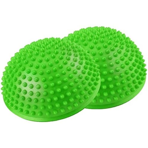 Fotmassageboll, PVC-yogahalvklot, träningsmassagetränare, fitness (grön)