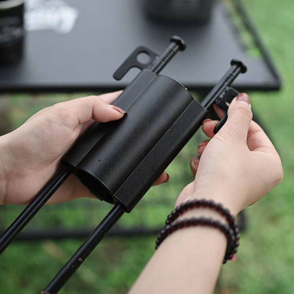 Camping Canopy Pole Holder i aluminiumlegering med justerbar mutter, utomhus tältstångshållare