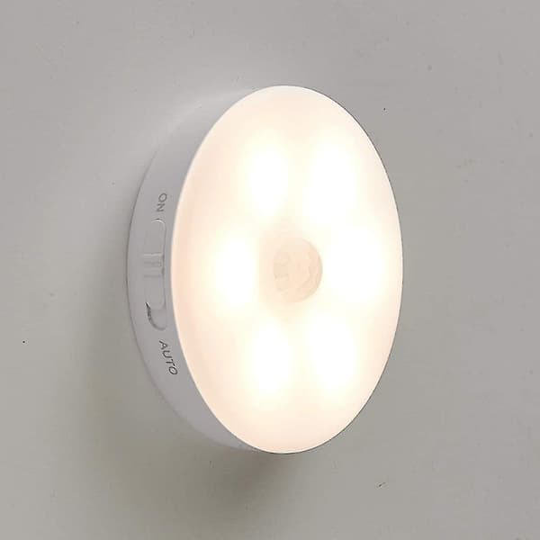 Nytt skaplys med bevegelsessensor, nattlys USB-lys oppladbart LED-lys intelligent gave