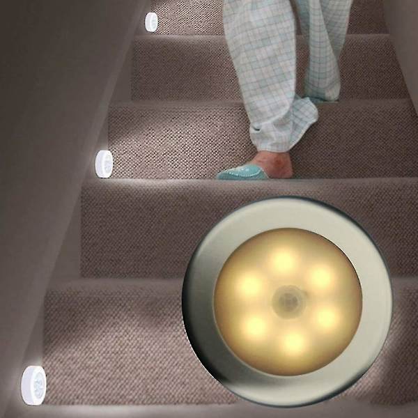 Uusi - Dewanxin yövalo liiketunnistimella. 6 LED-liiketunnistimen valo. Automaattinen lahja