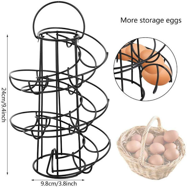 Kök Kreativ Praktisk Äggställ Spiral Äggkorg