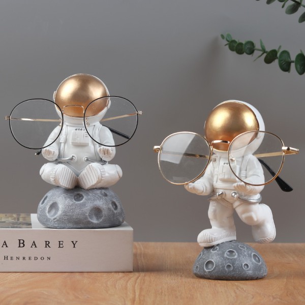 Astronaut Resin Glasögonbåge Hantverk Bordsdekoration, 1 Styck