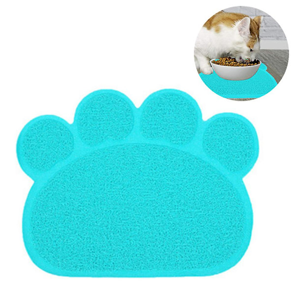 Piao Pvc Husdjur Hund Katt Valp Kattunge Skål Mat Vatten Placemat Matta Tass Form Blå