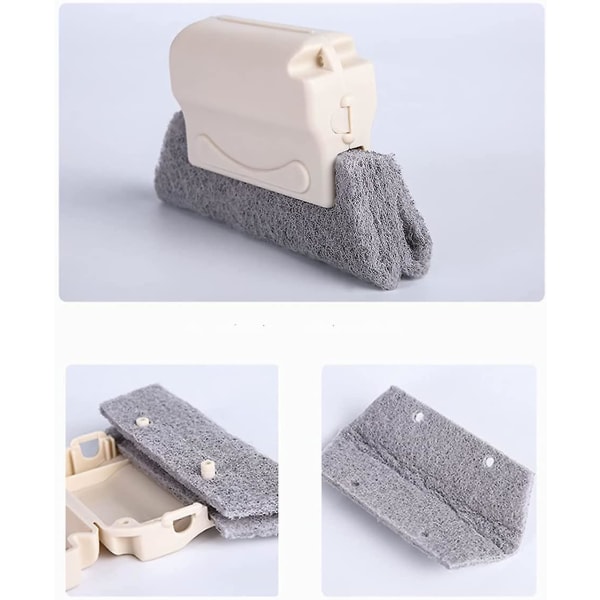 3 st Groove Cleaning Brush, Magic Window Cleaning Brush, Window Cleaning Brush, Sliding Door Track Cleaning Brush, hem Multifunktion