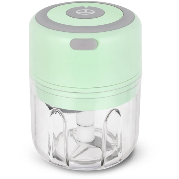 Minihackare, hållbar elektrisk lökhackare med 250 ml kapacitet för köksredskap (grön)