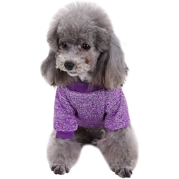 Pet Hundekleidung Strickwaren Hundepullover (lila, S) 12.99in*9.05in