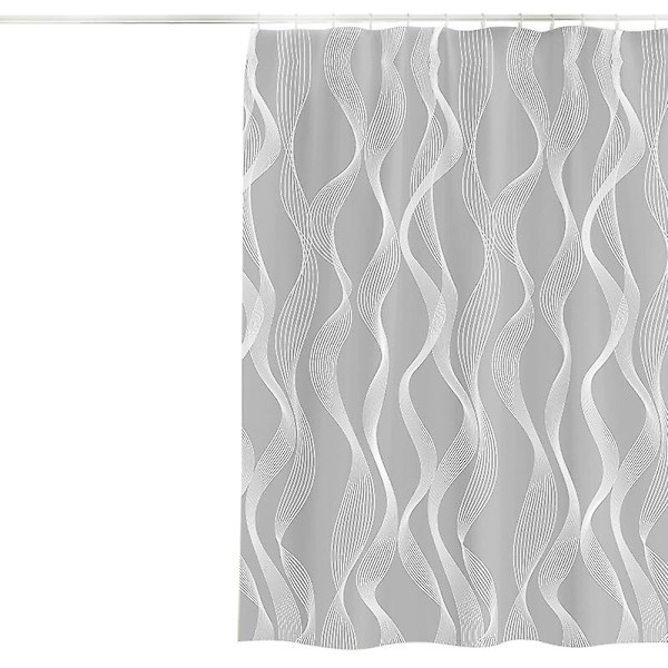 Tykk polyester vanntett dusjforheng hotell dusj vannseparasjon gardin maskinvaskbar vinter husholdning dusjforheng 180*200cm