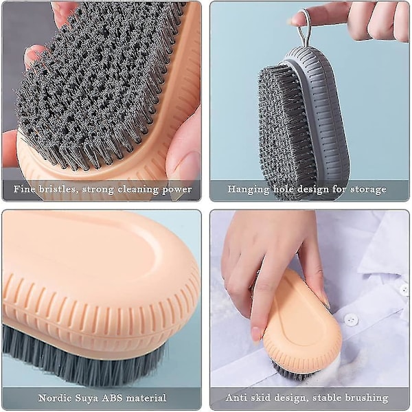 Makea Linen Brush 3-osainen värikäs käsinpuhdistusharja työkalusarja