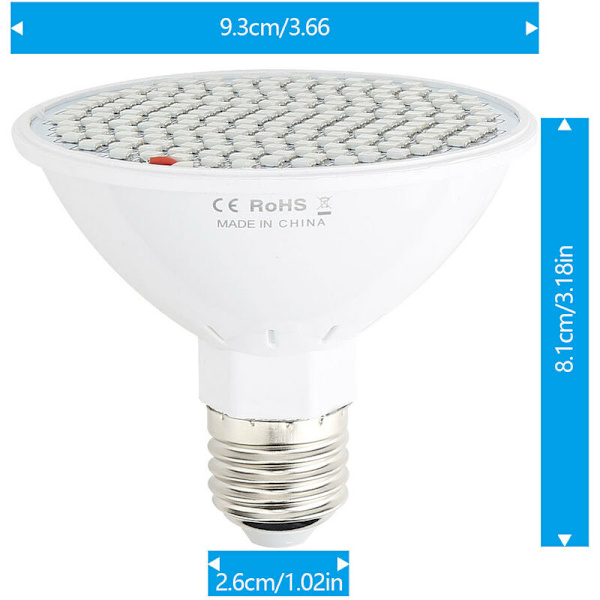 Full Spectrum LED Hortikulturlampa E27 Inomhus Växtlampa 20W för Inomhus Växthus, Trädgård, Odling, Hydroponics, Grönsaker