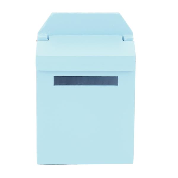 1:12 Mini Dukkehus Dekorasjon Villa Tilbehør Farget Tre Postkasse Flipable Postkasse Blå