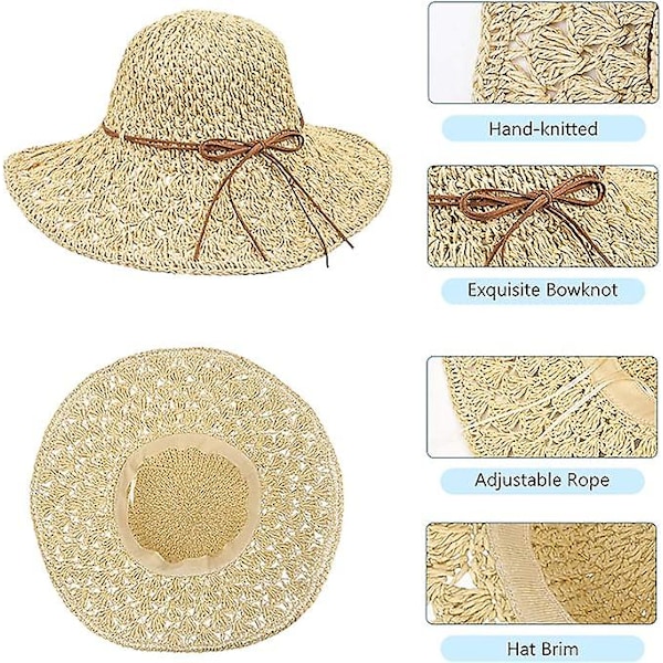 Solhatt Foldbar sommer solbeskyttelse strandhatt